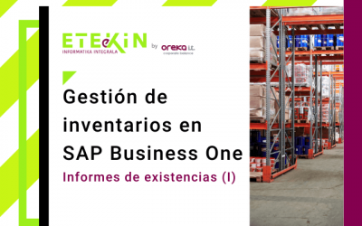 Gestión de inventarios en SAP Business One (III) : informes de existencias (I)