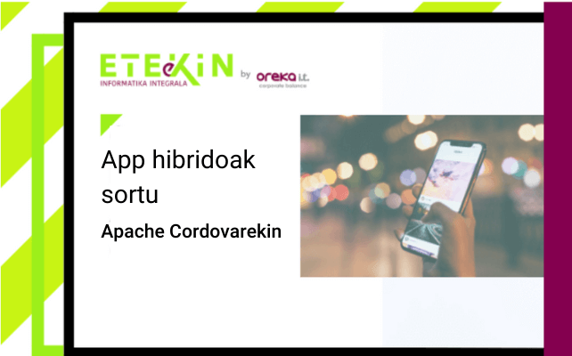 App hibridoak sortu Apache Cordovarekin