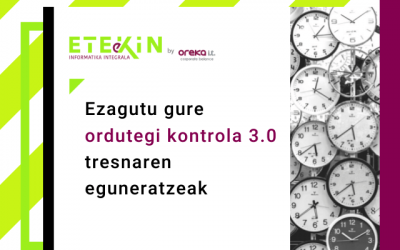 Ezagutu ordutegia kontrolatzeko 3.0 tresnaren eguneratzeak