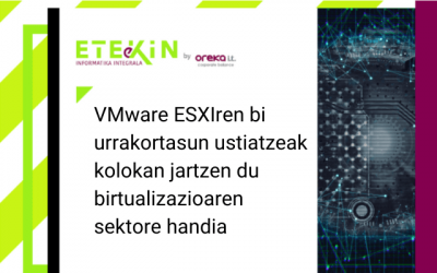 VMware ESXIren bi urrakortasun ustiatzeak kolokan jartzen du birtualizazioaren sektore handia