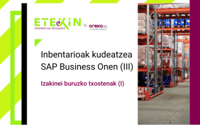 Inbentarioak kudeatzea SAP Business Onen (III): izakinei buruzko txostenak (I)