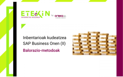 Inbentarioak kudeatzea SAP Business Onen (II): balorazio-metodoak