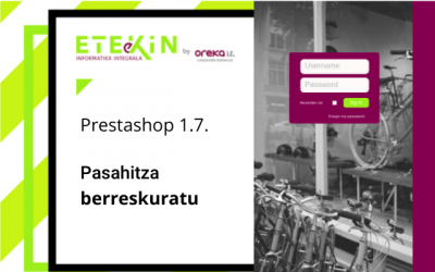 Berreskuratu pasahitza Prestashop 1.7 aplikazioan